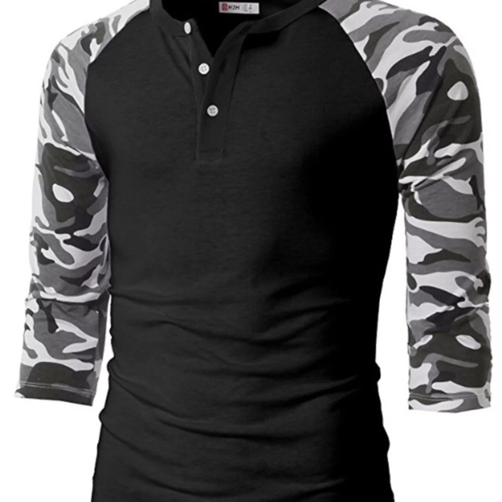 Black Athletic Raglan - Picture 3 of 3